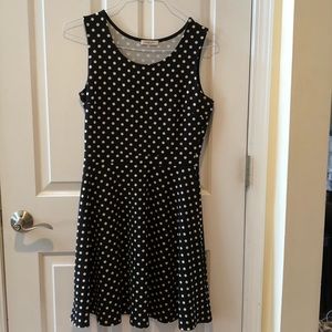 Black and white polka dot dress